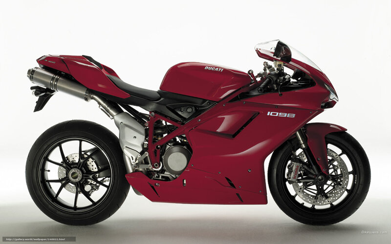 Red Ducati 1098 motorcycle
