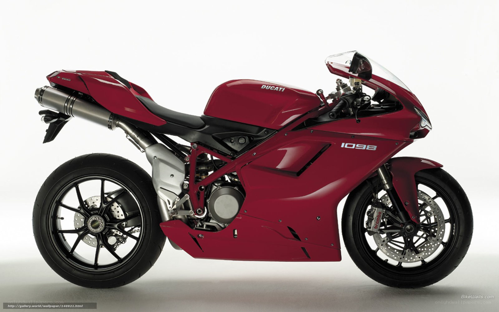 Red Ducati 1098 motorcycle