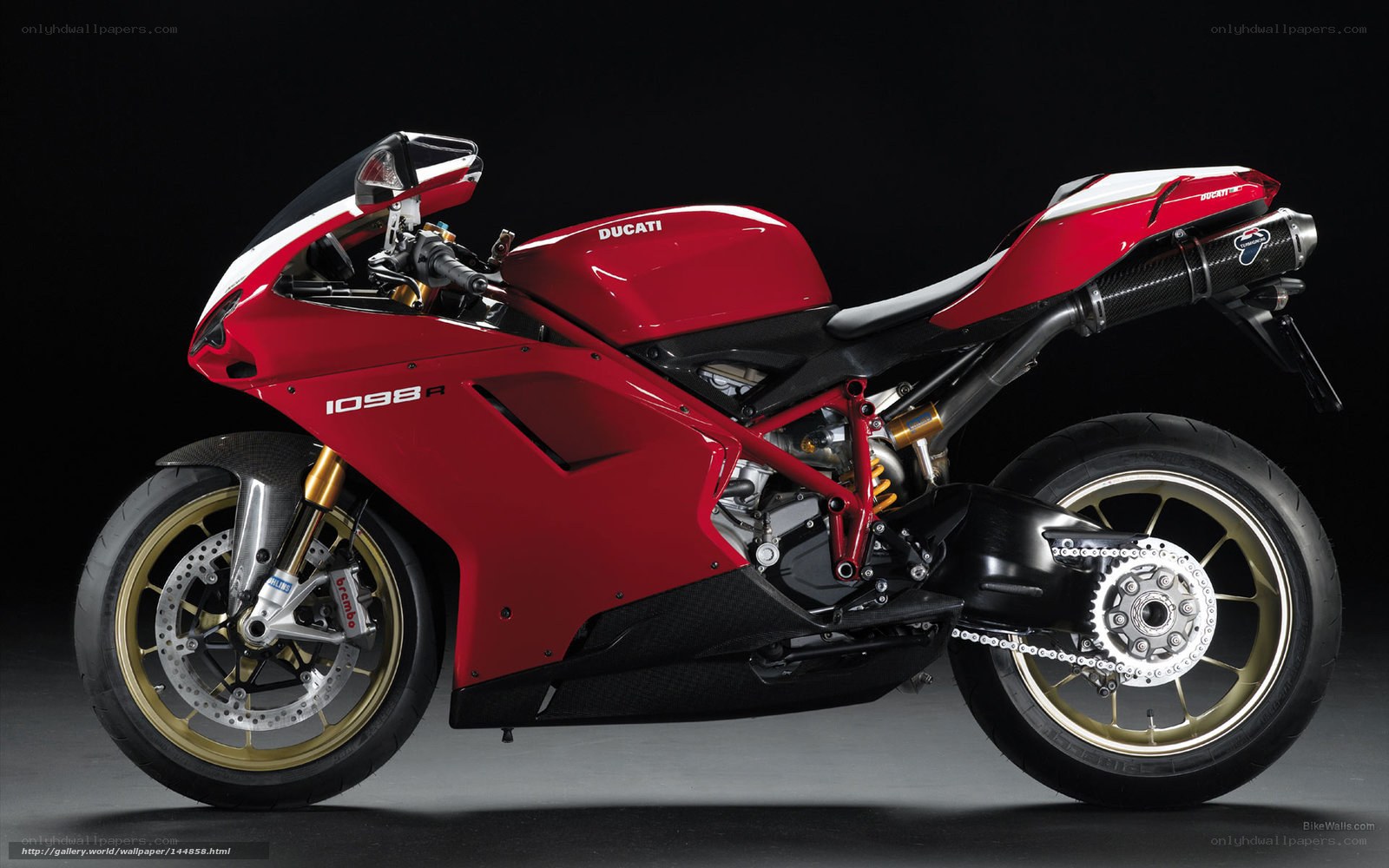 Red Ducati 1098R motorcycle