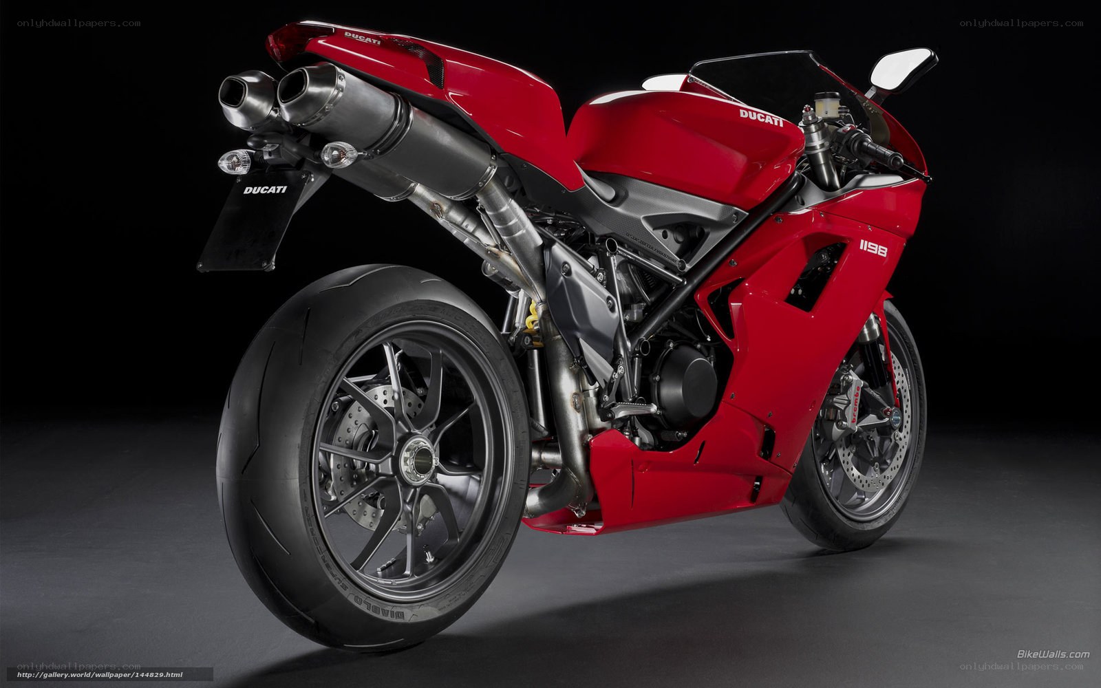 Red Ducati 1198 motorcycle