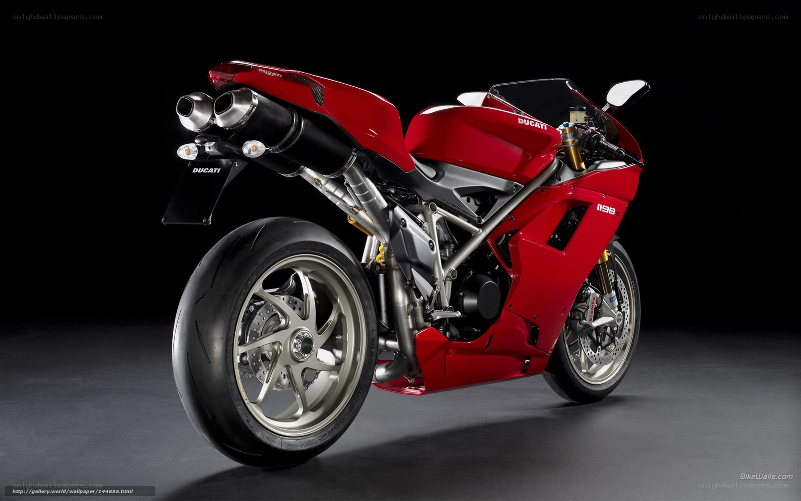 Red Ducati 1198 motorcycle