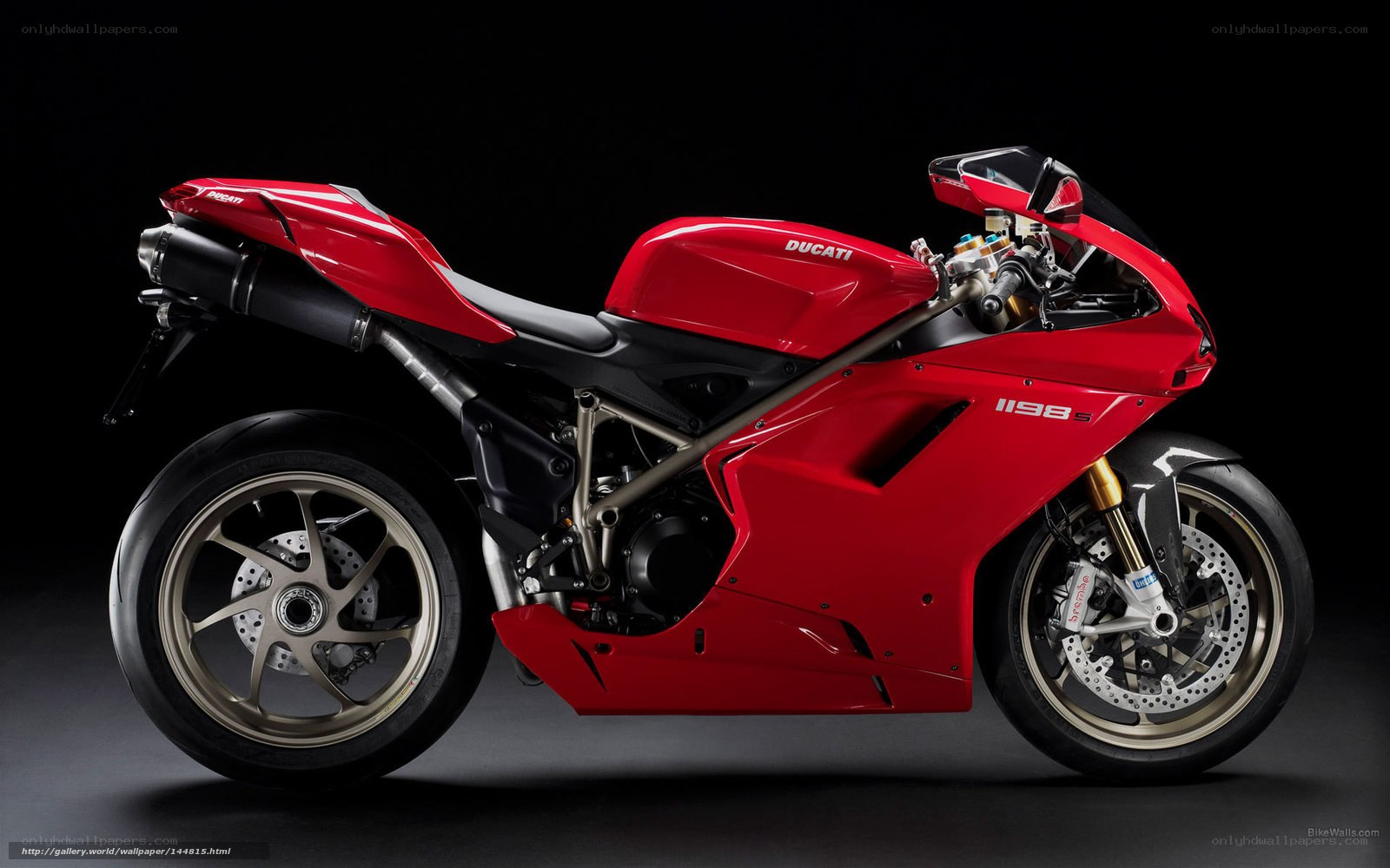 Red Ducati 1198 S motorcycle
