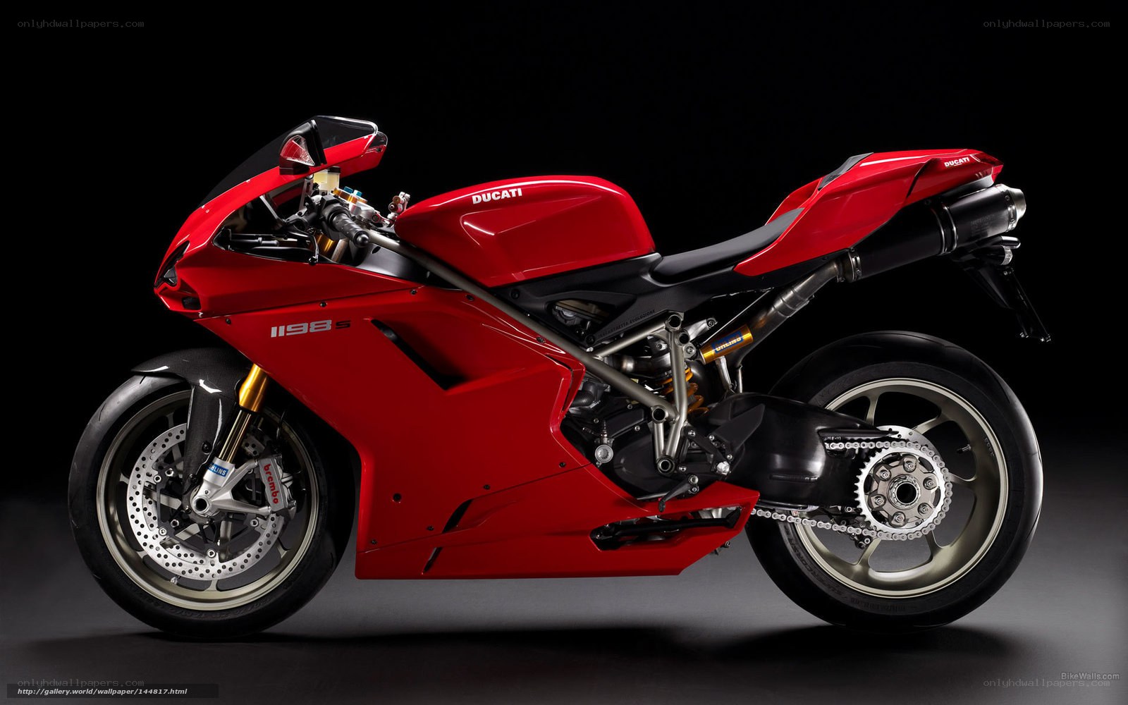 Red Ducati 1198 S motorcycle