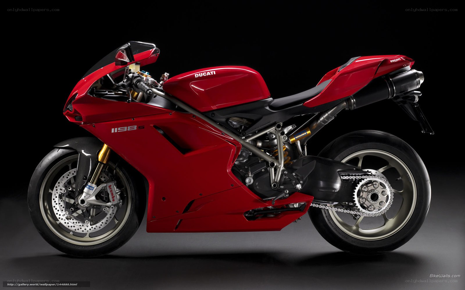 Red Ducati 1198 S motorcycle