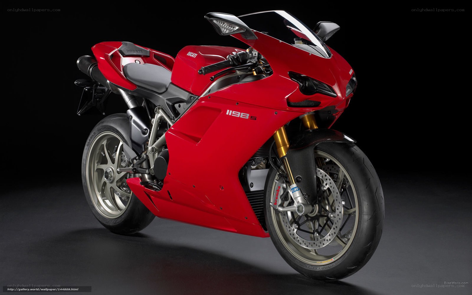 Red Ducati 1198 S motorcycle