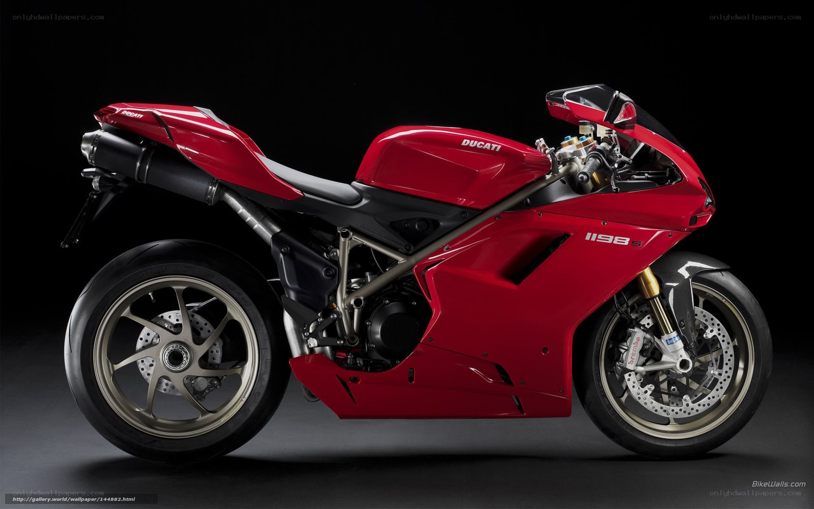 Red Ducati 1198S motorcycle