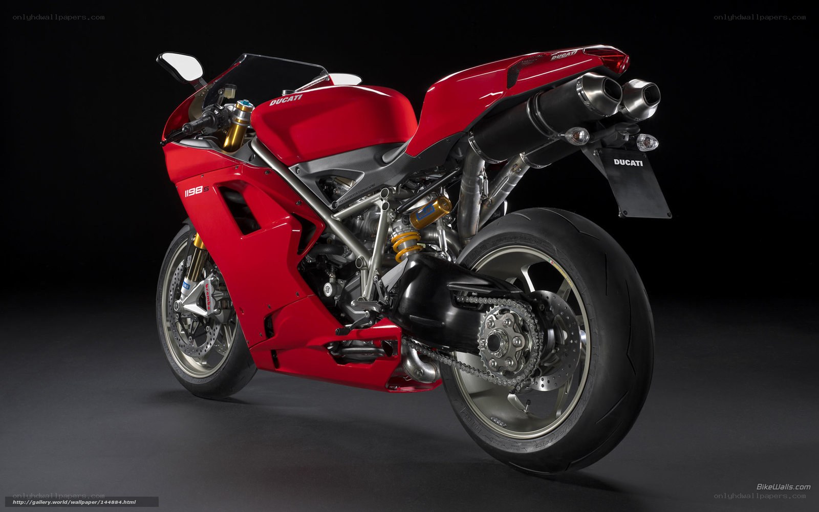 Red Ducati 1198s motorcycle