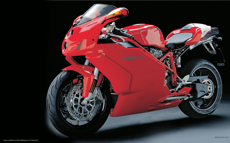Red Ducati 749 motorcycle