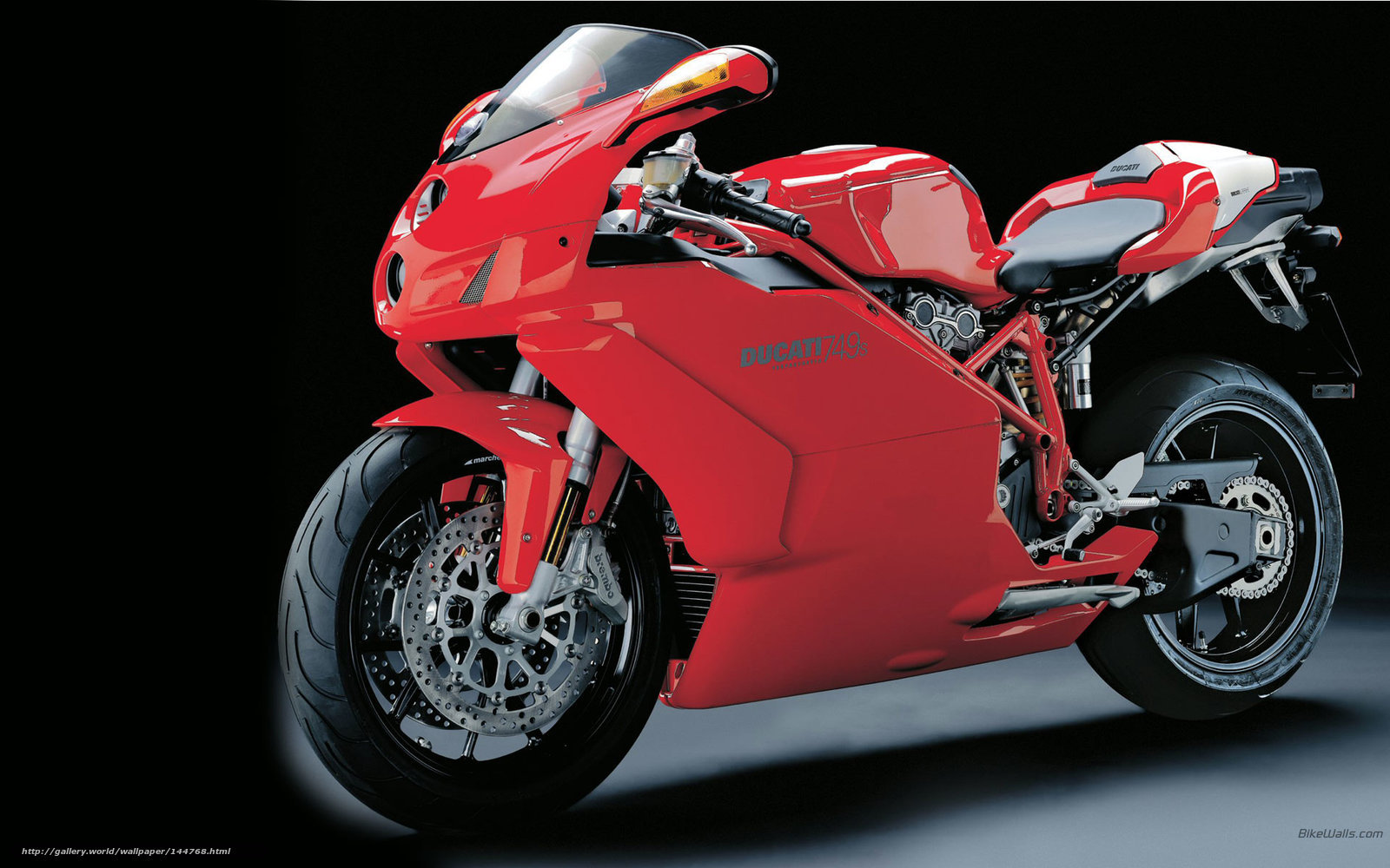 Red Ducati 749 motorcycle
