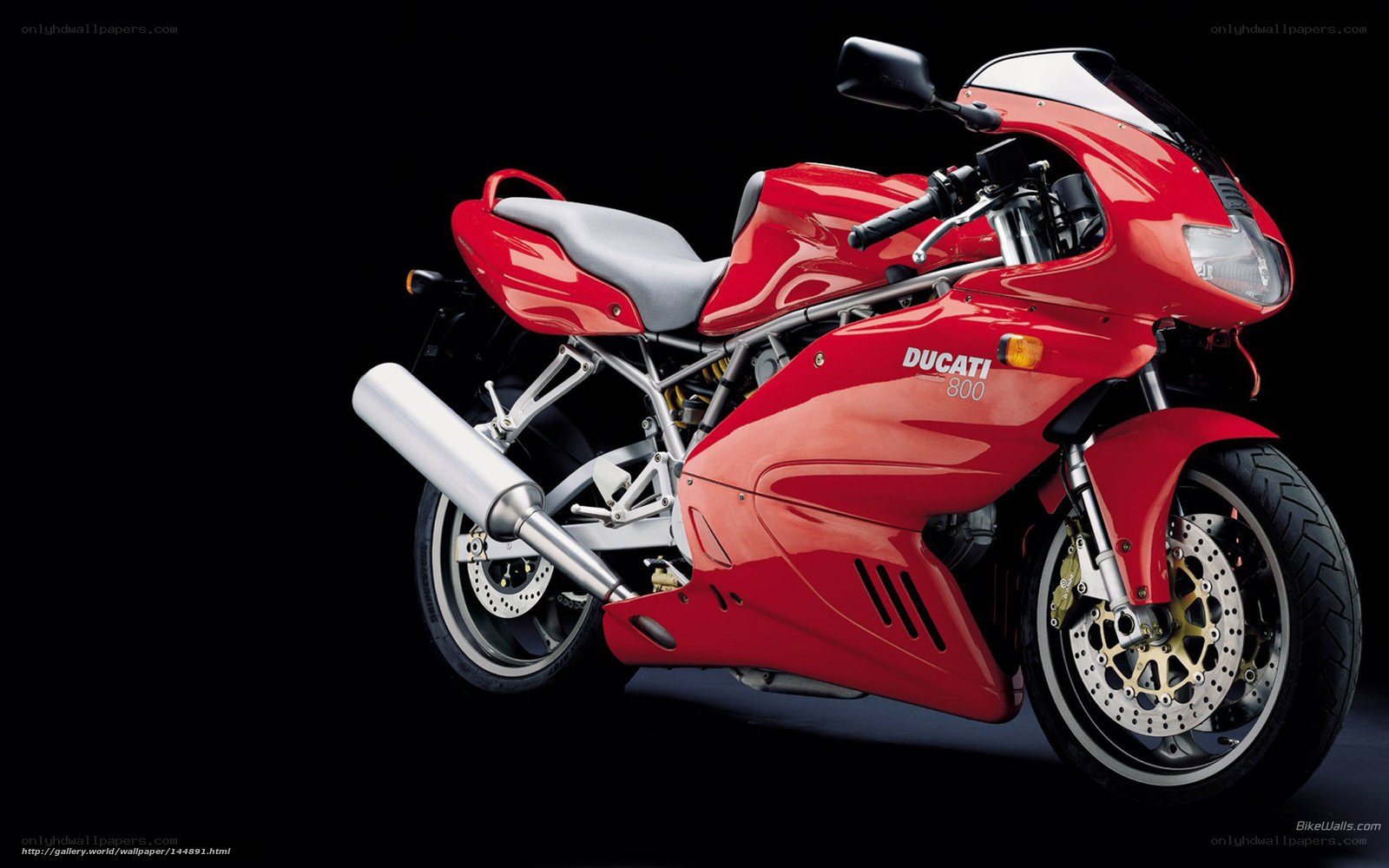 Red Ducati 800 motorcycle