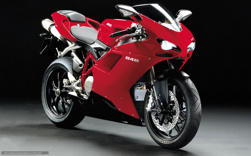 Red Ducati 848 motorcycle