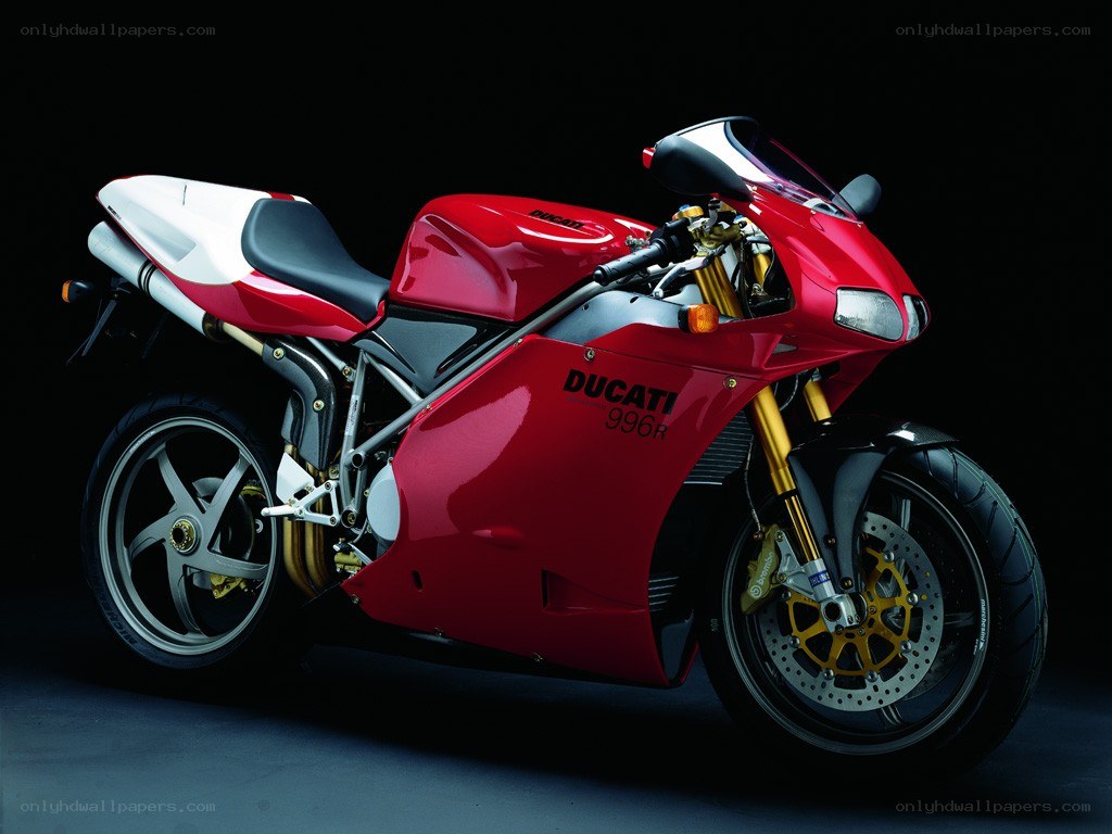 Red Ducati 996R motorcycle