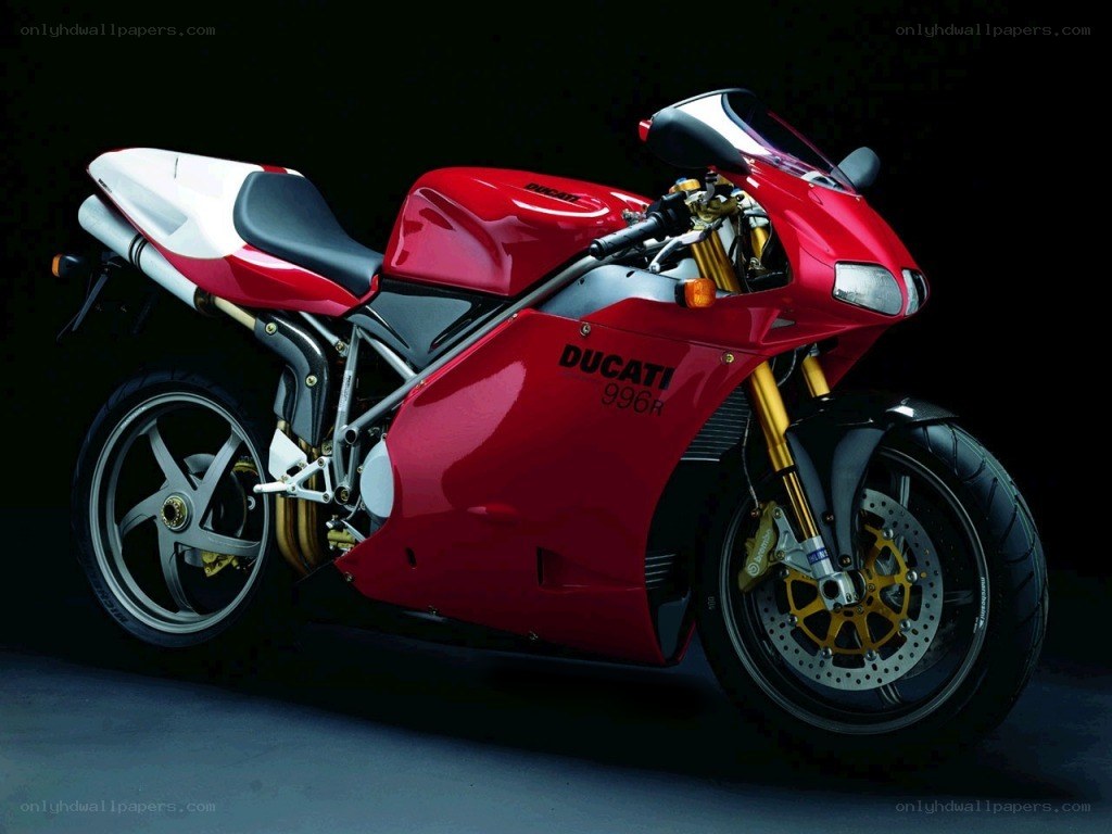 Red Ducati 996R motorcycle
