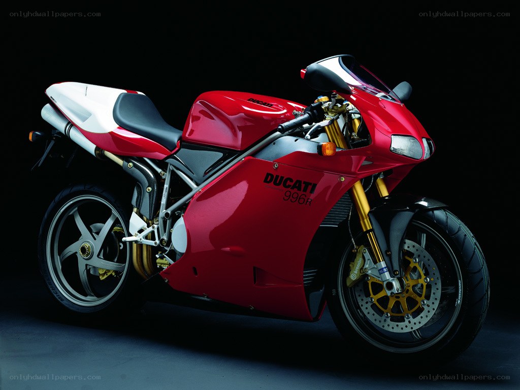 Red Ducati 996R motorcycle