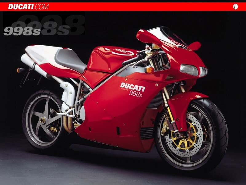 Red Ducati 998s Motorcycle