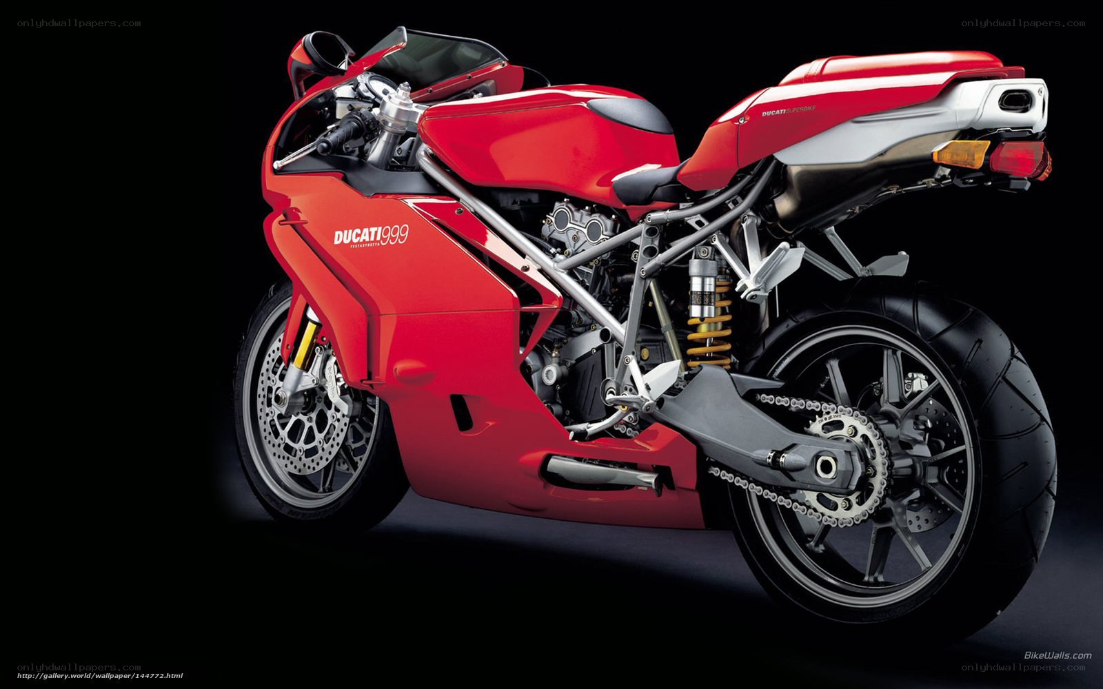 Red Ducati 999 motorcycle