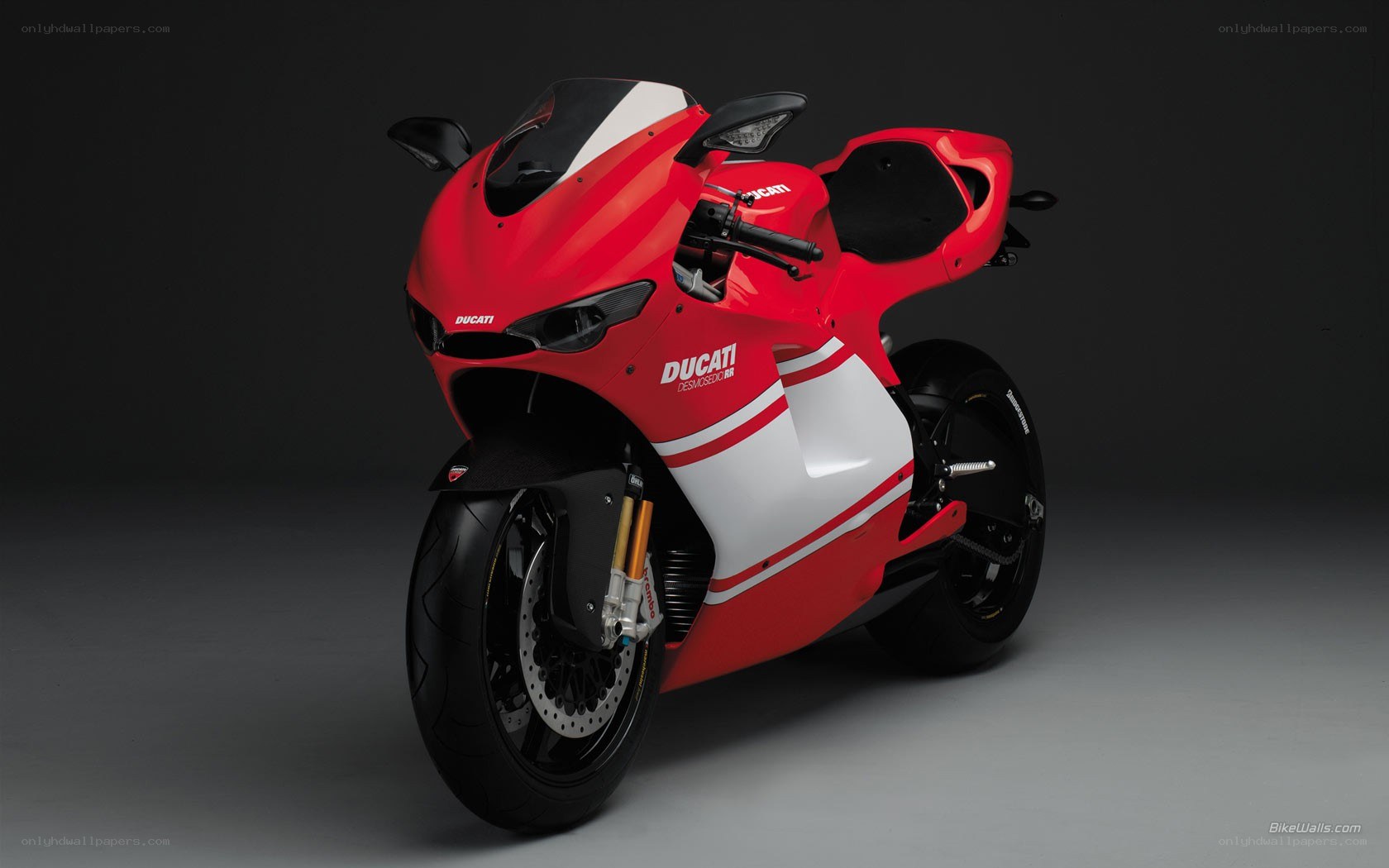 Red Ducati Desmosedici RR motorcycle
