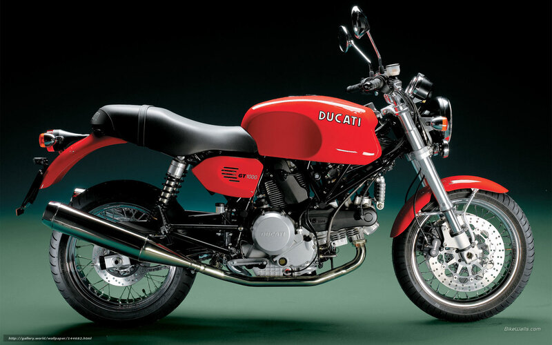 Red Ducati GT1000 motorcycle
