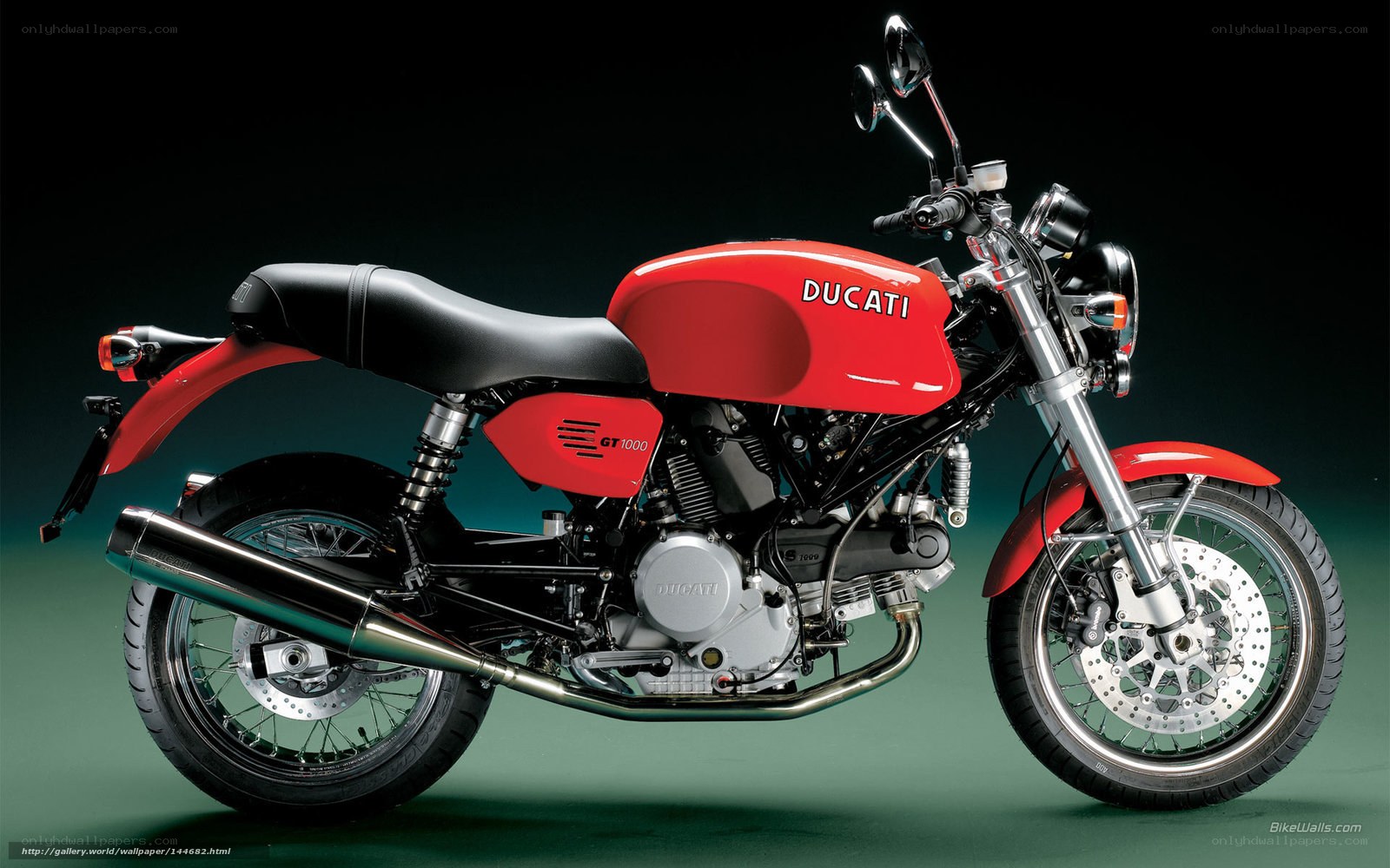 Red Ducati GT1000 motorcycle
