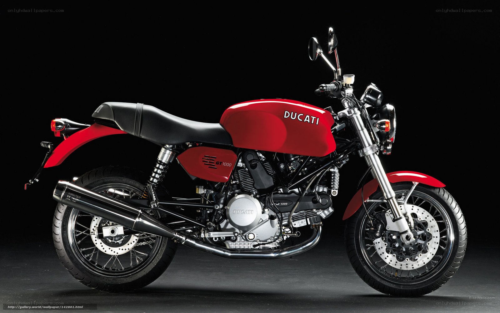 Red Ducati GT1000 motorcycle