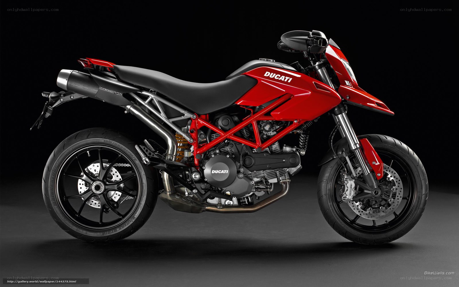 Red Ducati Hypermotard motorcycle