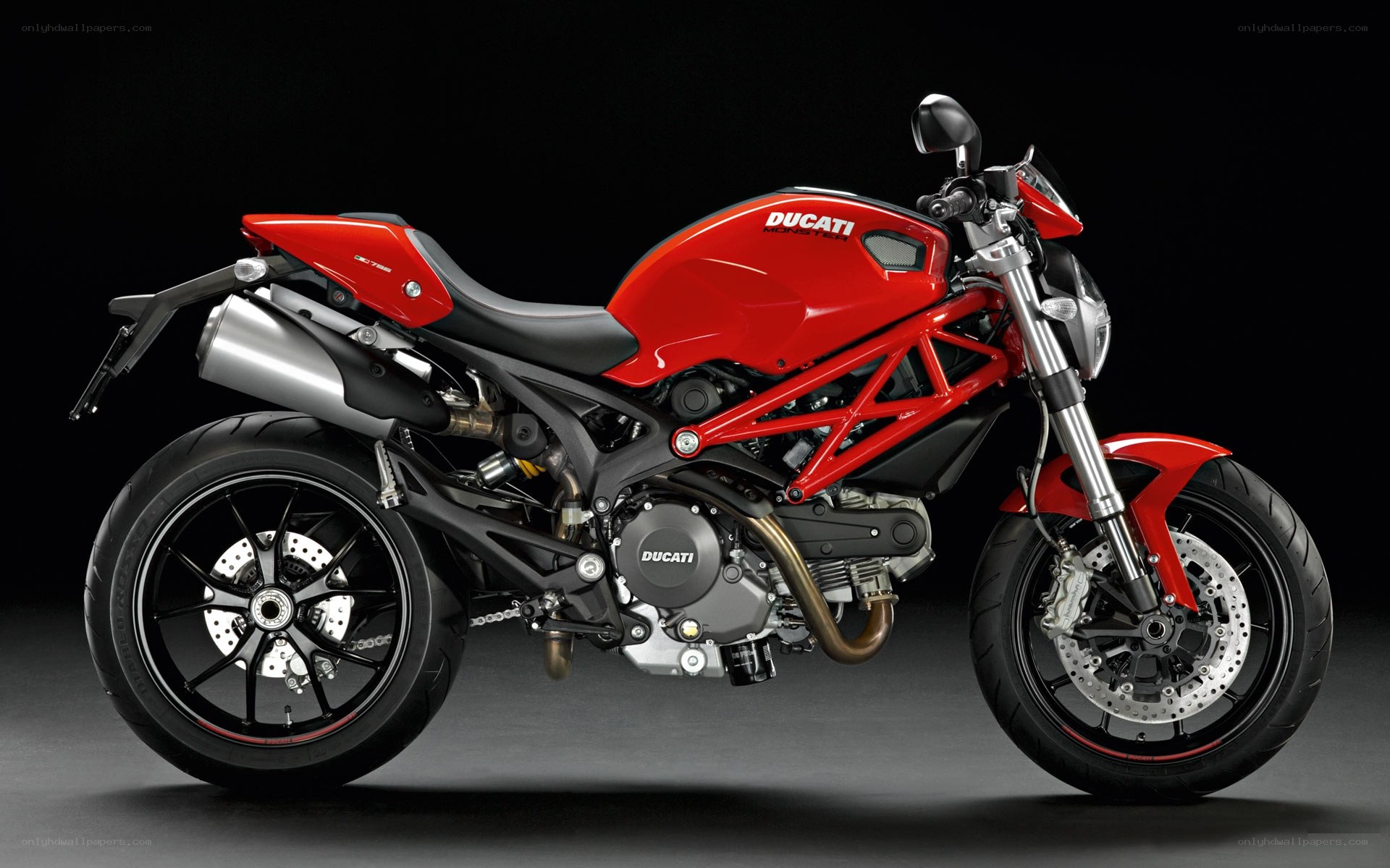 Red Ducati Monster motorcycle
