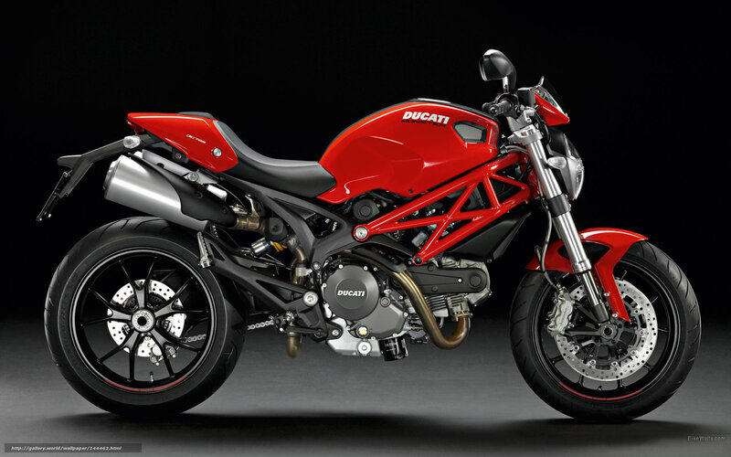 Red Ducati Monster motorcycle