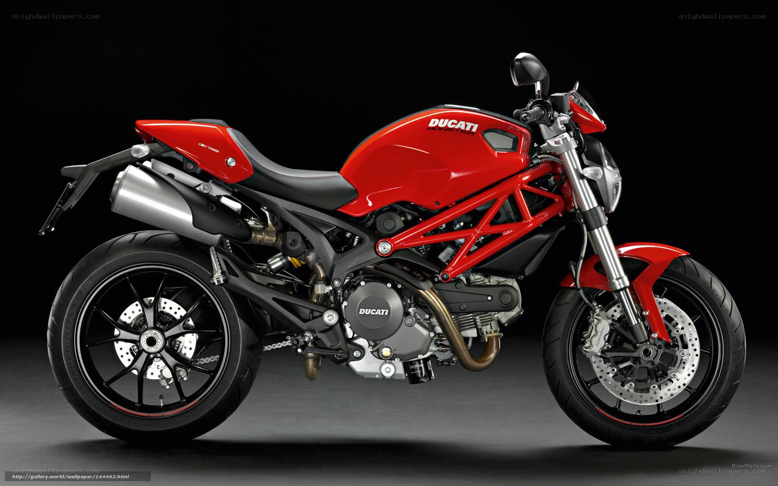 Red Ducati Monster motorcycle