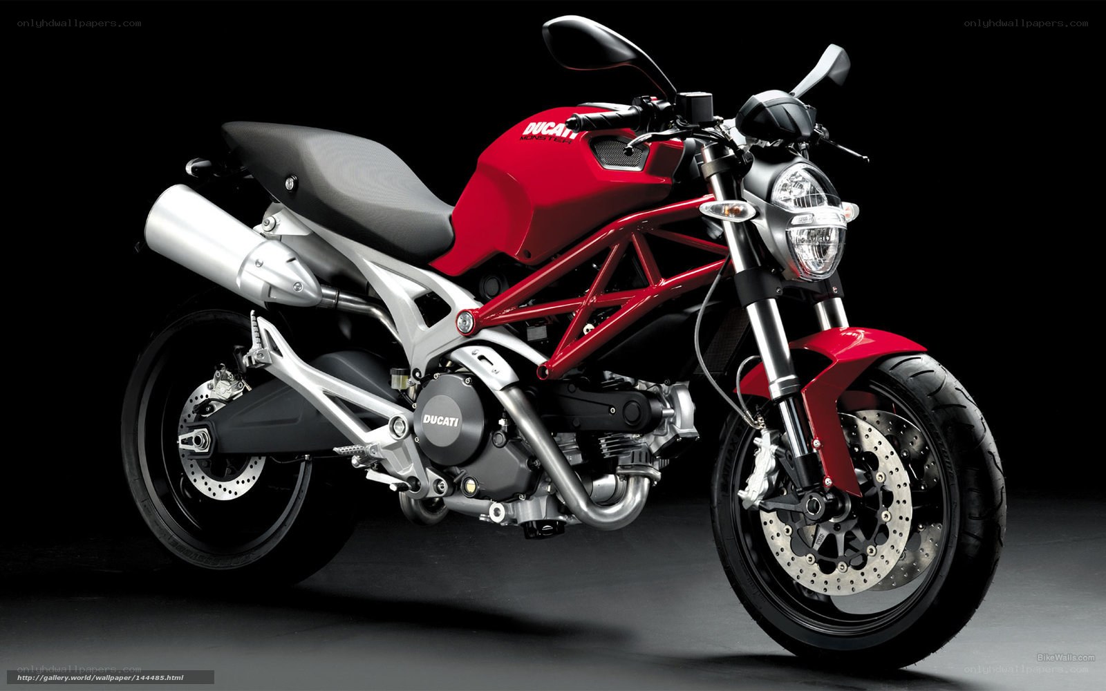 Red Ducati Monster motorcycle