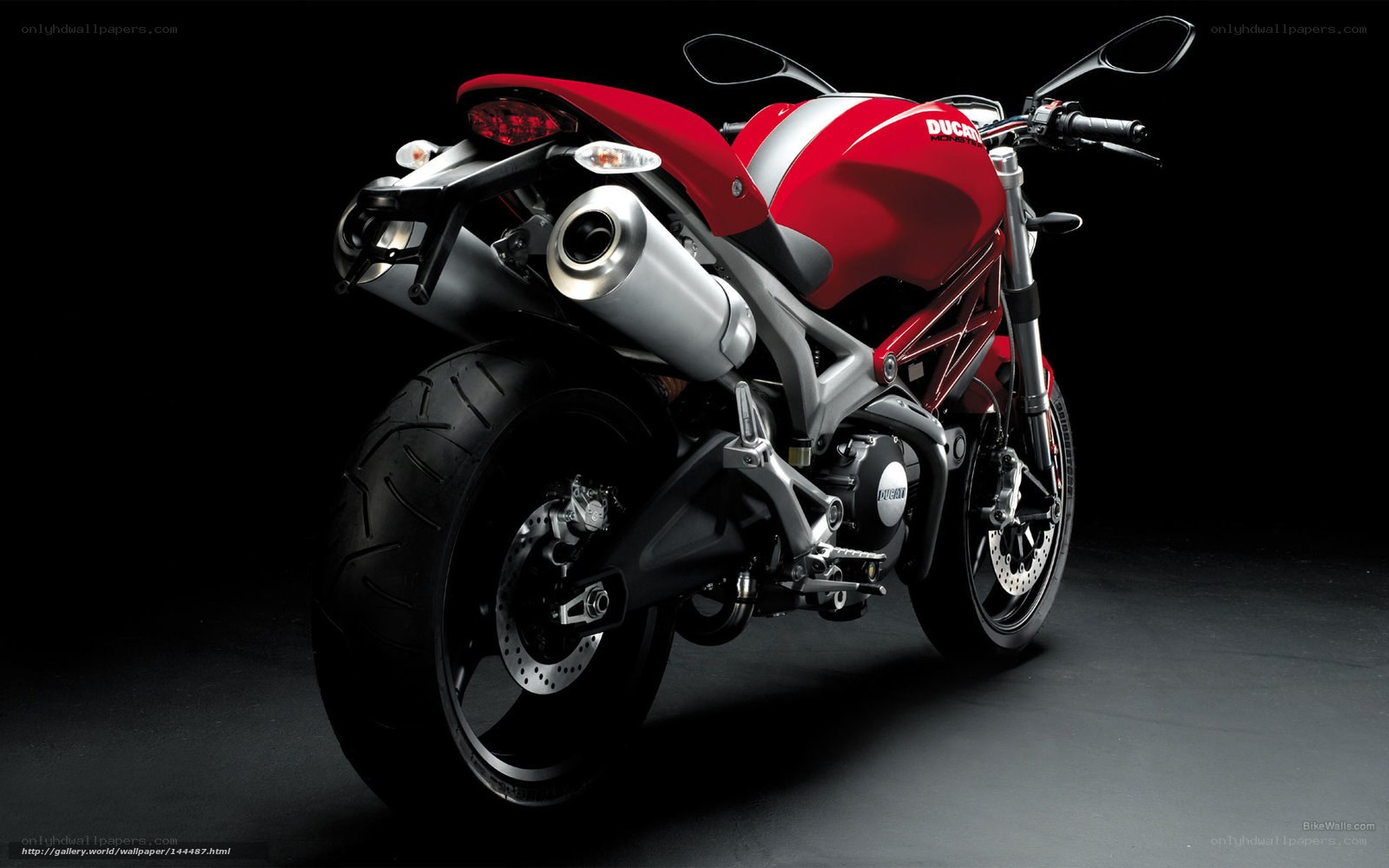 Red Ducati Monster motorcycle
