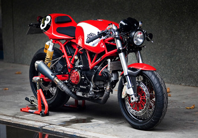 red ducati motorcycle