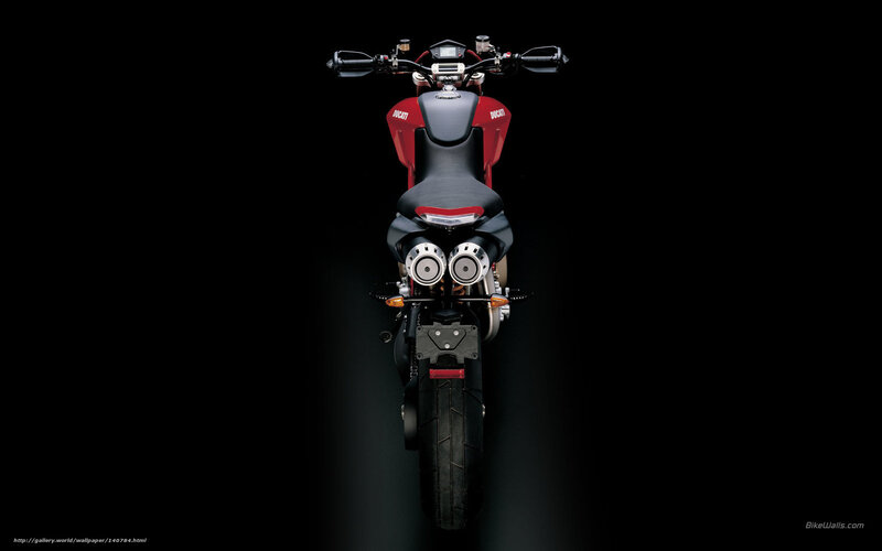 Red Ducati Motorcycle — Black