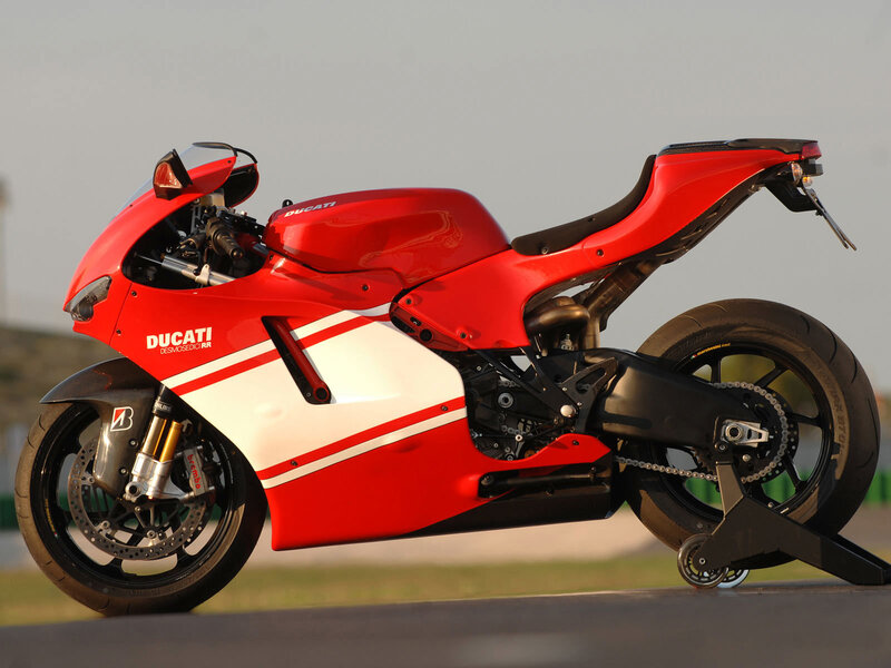 Red Ducati Motorcycle — Calm