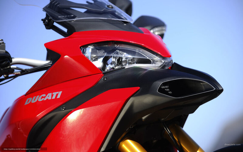 Red Ducati Motorcycle — Clear