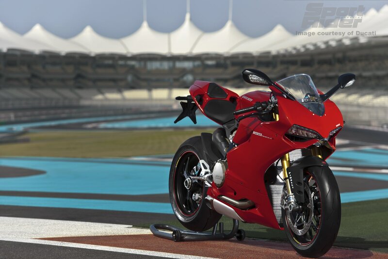 Red Ducati Motorcycle — Dramatic, Afternoon, Photograph, Racetrack