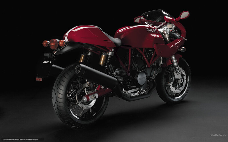 Red Ducati Motorcycle — Dramatic, Photograph, Black Background, Exhaust Pipe