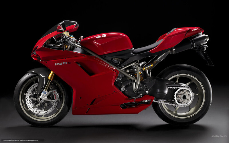 Red Ducati Motorcycle — Dramatic, Photograph, Black Background