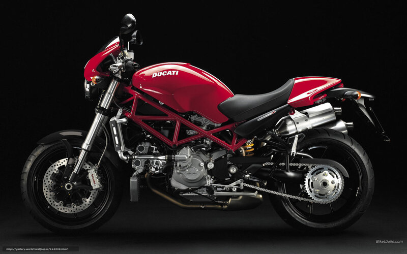 Red Ducati Motorcycle — Dramatic, Photograph, Black Seat, Silver Exhaust