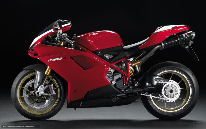 Red Ducati Motorcycle — Dramatic, Photograph, Carbon Fiber