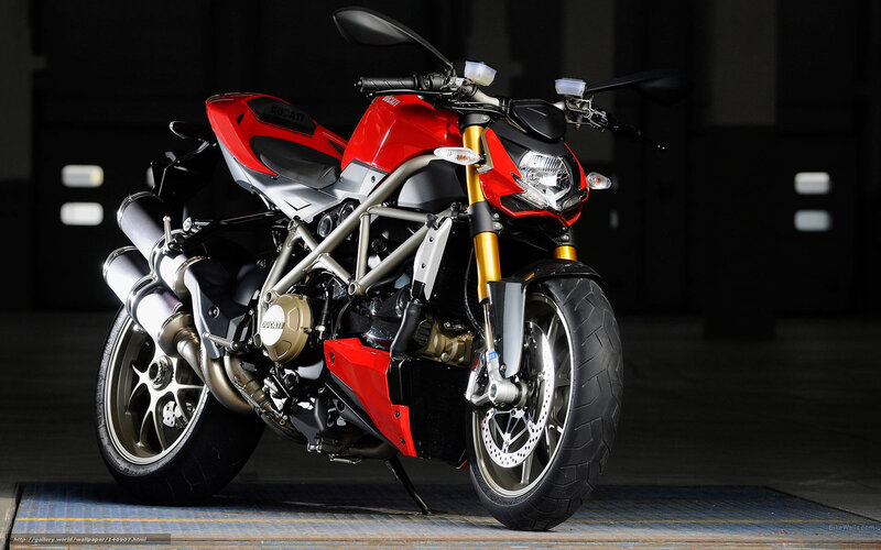 Red Ducati Motorcycle — Dramatic, Photograph, Exhaust, Headlight