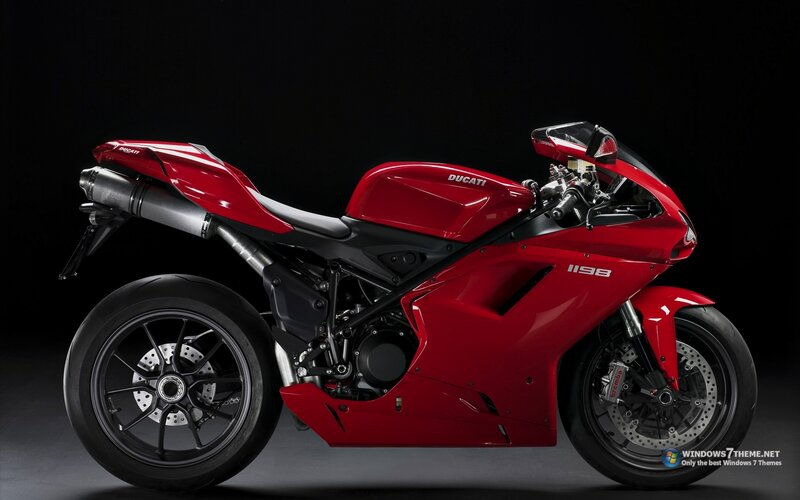 Red Ducati Motorcycle — Dramatic, Photograph, Exhaust Pipe, Disc Brakes