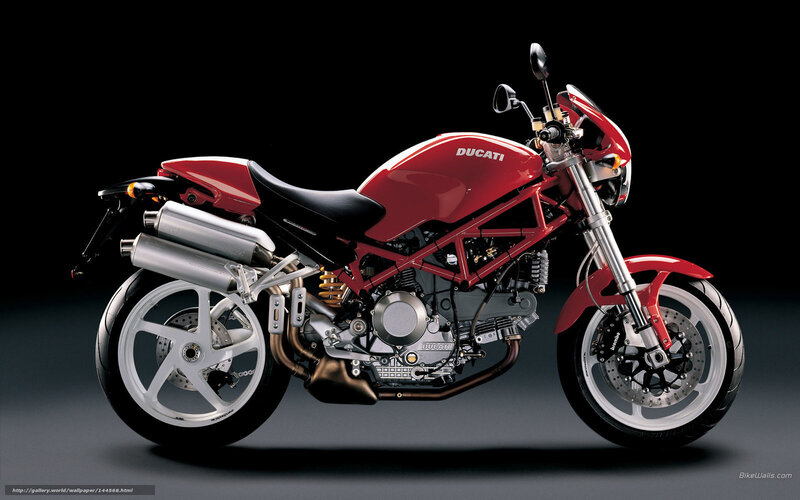 Red Ducati Motorcycle — Dramatic, Photograph, Exhaust Pipe, Seat, Headlight