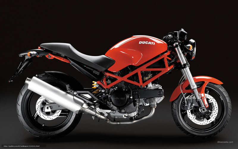 Red Ducati Motorcycle — Dramatic, Photograph, Exhaust Pipe, Seat