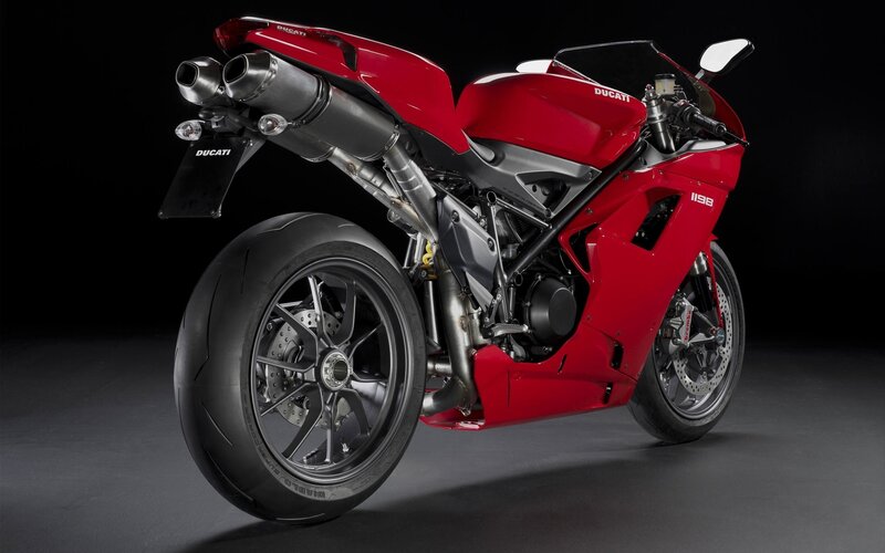 Red Ducati Motorcycle — Dramatic, Photograph, Exhaust, Wheel, Seat