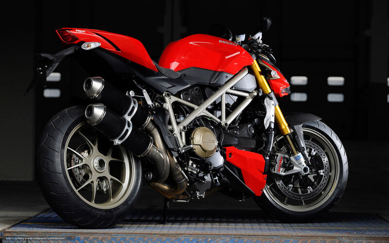 Red Ducati Motorcycle — Dramatic, Photograph, Exhaust, Wheel