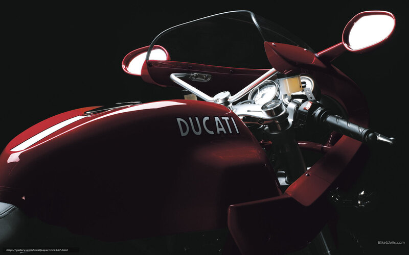 Red Ducati Motorcycle — Dramatic, Photograph, Fuel Tank