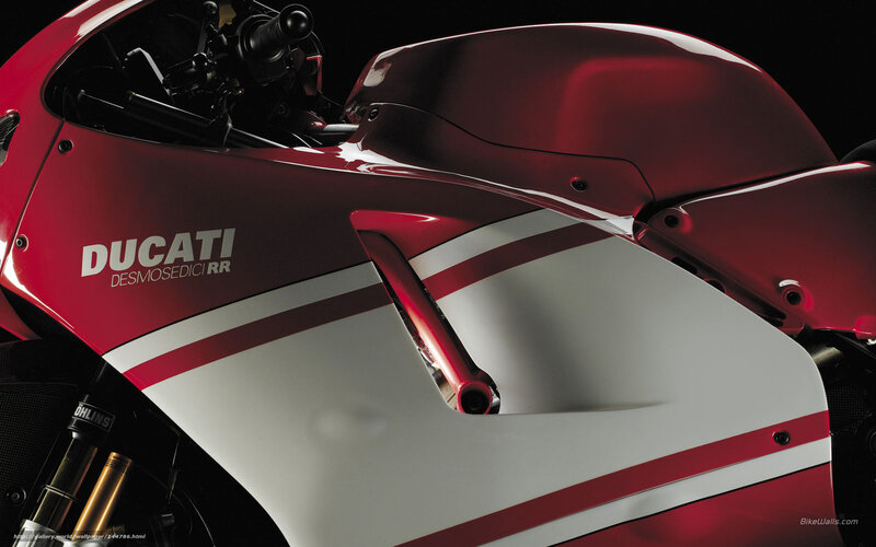 Red Ducati Motorcycle — Dramatic, Photograph, Handlebars, Fender