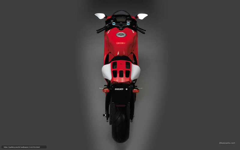 Red Ducati Motorcycle — Dramatic, Photograph, Handlebars