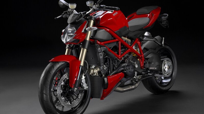 Red Ducati Motorcycle — Dramatic, Photograph, Headlight, Exhaust