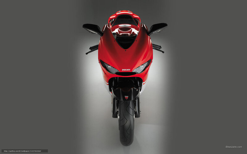 Red Ducati Motorcycle — Dramatic, Photograph, Headlight, Windshield